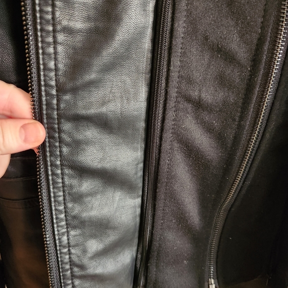 Women's Removable Hood Faux Leather Jacket XXL in Black - Picture 13 of 16